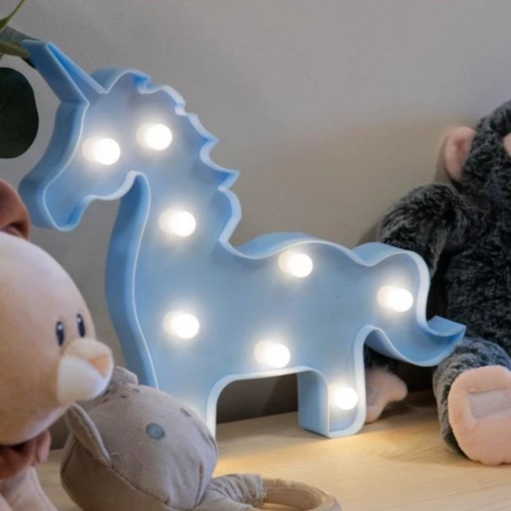 NIB Blue Unicorn LED Marquee Light - Picture 3 of 6